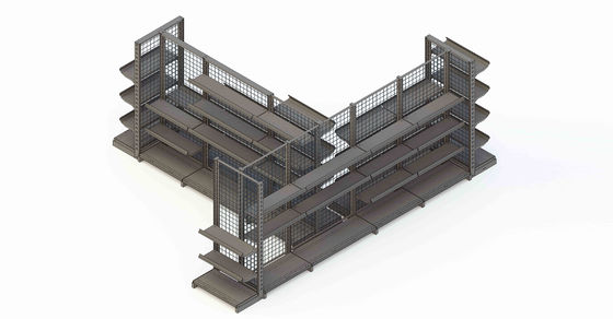 Heavy-Duty Supermarket Shelving System 500kg Capacity Modular Design