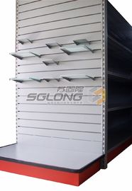 Soportes de exhibición del supermercado de la ranura del estante de Slatwall, estantería de la exhibición del supermercado