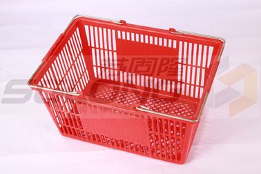 Returnable Supermarket Shopping Trolley Baskets , Hand Baskets For Shopping