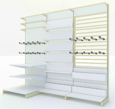 Estante de exhibición de supermercado personalizable 30×80 mm vertical de trabajo pesado