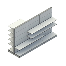 Sistema de estanterías de góndola 30x80mm Estantes de venta al por menor ajustables